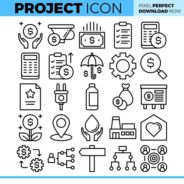 El paquete de iconos del proyecto