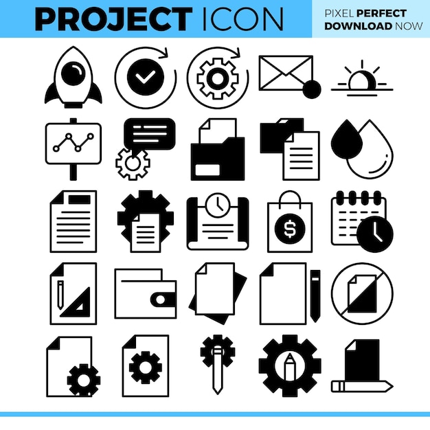 El paquete de iconos del proyecto