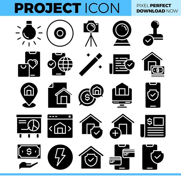 El paquete de iconos del proyecto