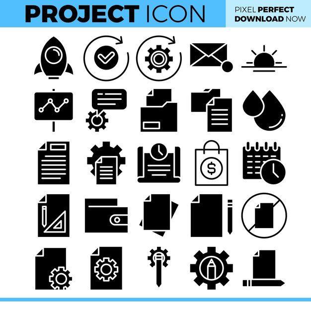 El paquete de iconos del proyecto