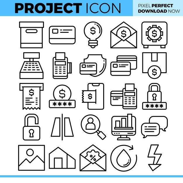El paquete de iconos del proyecto