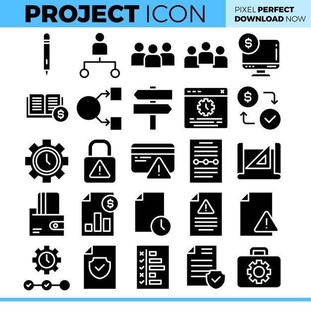 El paquete de iconos del proyecto