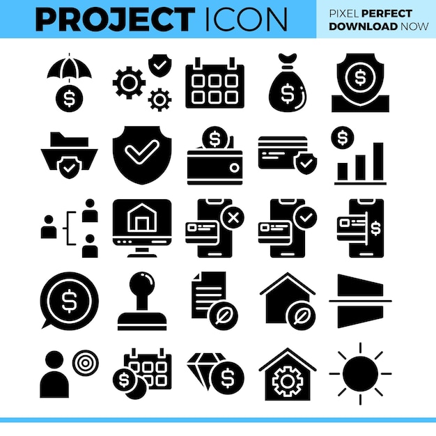 El paquete de iconos del proyecto