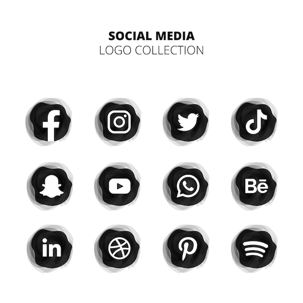Vector paquete de iconos de redes sociales