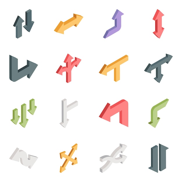 Paquete de iconos sólidos de cursores de navegación