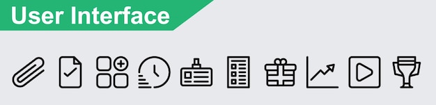 El paquete de iconos vectoriales de la interfaz de usuario