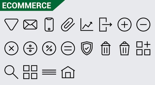 El paquete de iconos vectoriales de la interfaz de usuario