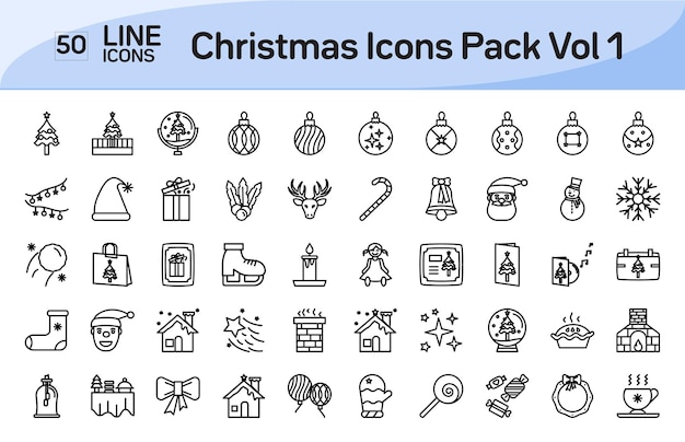 Un paquete de íconos versátil diseñado para celebrar la temporada con gracia y agregar un toque navideño