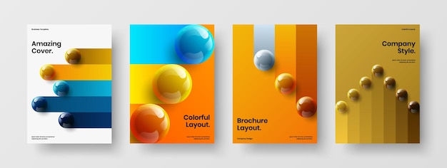 Paquete de ilustración de diseño de vector A4 de identidad de empresa colorida