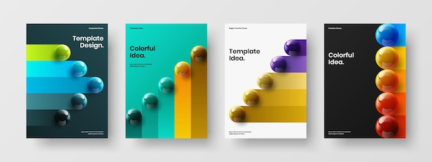 Paquete de ilustración de diseño de vector de cartel geométrico