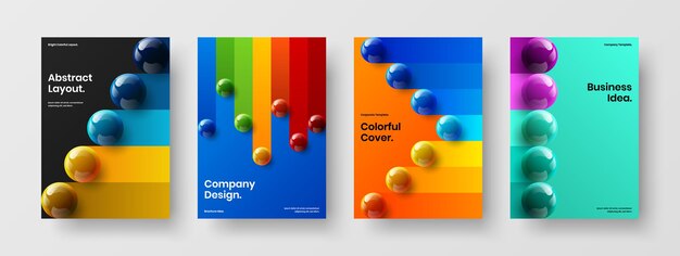 Paquete de ilustración de diseño de vector de folleto colorido