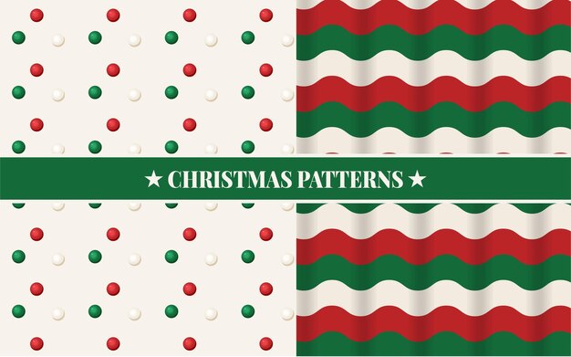 Paquete de ilustración vectorial de elementos de patrones navideños 2023