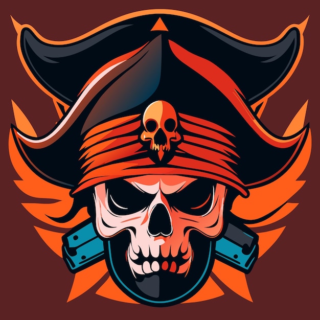 Vector paquete de ilustraciones de calavera pirata