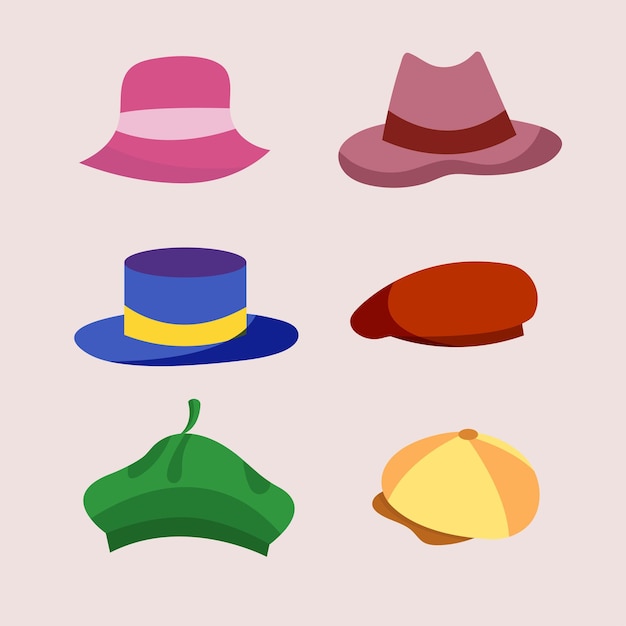 El paquete de ilustraciones del sombrero