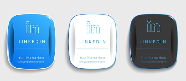 Paquete de insignias de perfil de linkedin