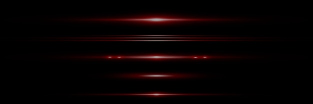 El paquete de llamaradas de lente horizontal roja Los rayos láser de rayos de luz horizontal Las llamadas de luz hermosas