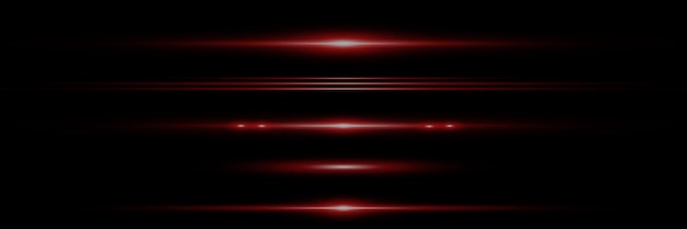 El paquete de llamaradas de lente horizontal roja Los rayos láser de rayos de luz horizontal Las llamadas de luz hermosas
