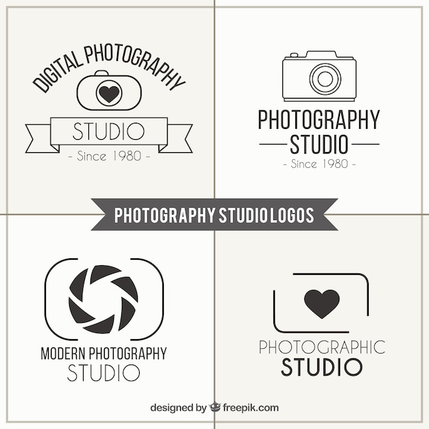 Paquete de logos de estudio de fotografía