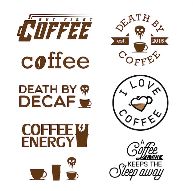 Paquete de logotipo de café