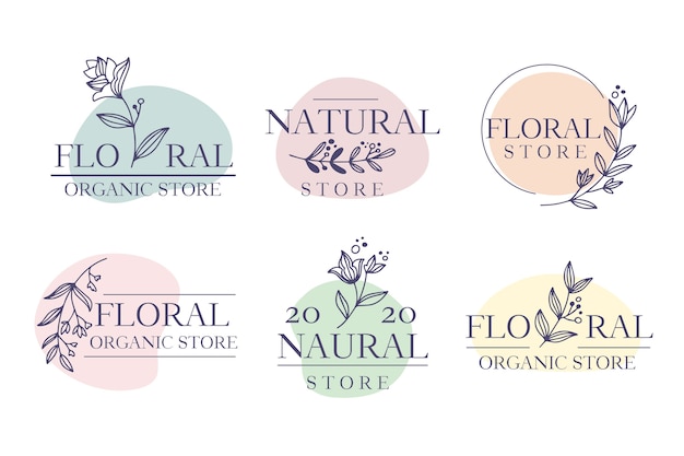 Paquete de logotipo empresarial en estilo minimalista