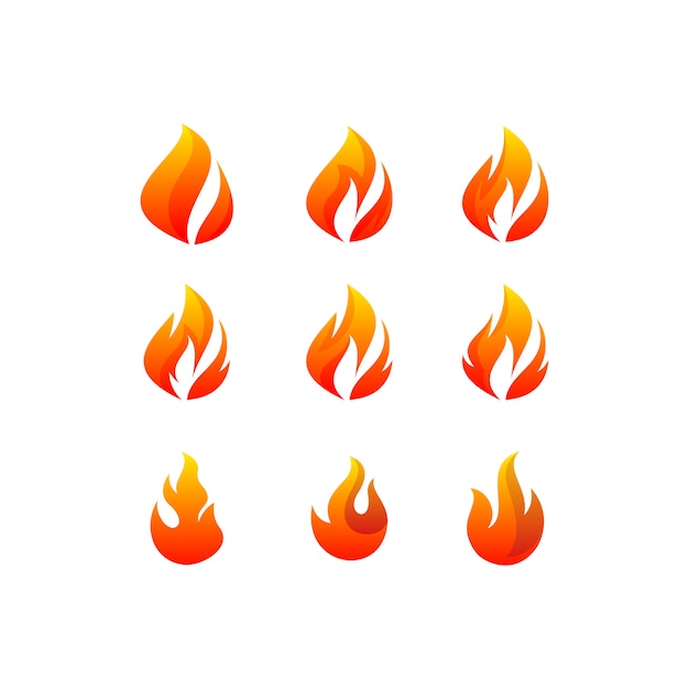 Paquete de logotipo de fuego