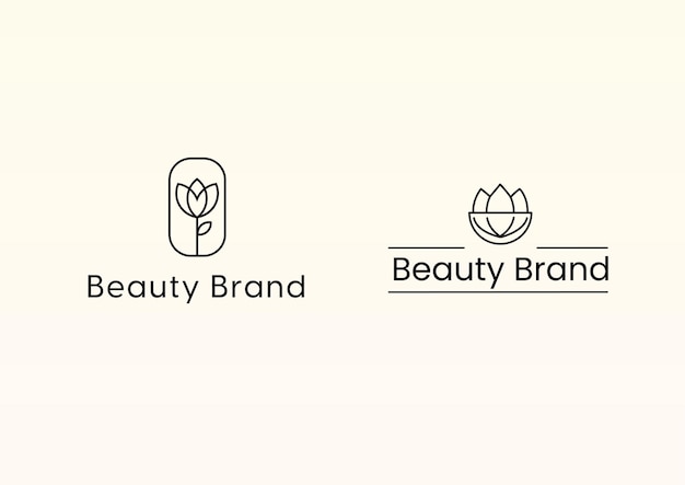 Vector paquete de logotipos de marcas de belleza