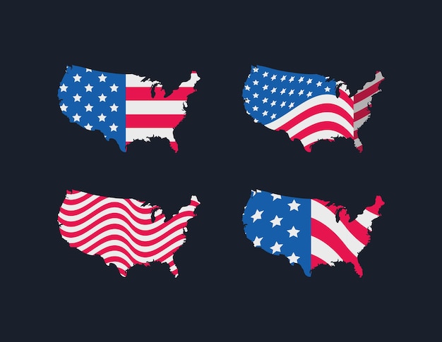 Paquete de mapas de estados unidos