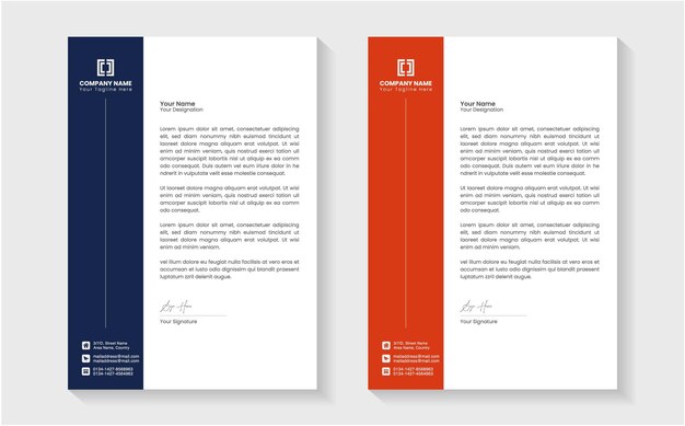 Paquete de membretes de estilo empresarial moderno, creativo y limpio del diseño de su proyecto corporativo