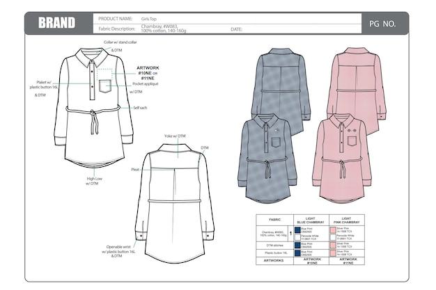 Paquete de moda tecnológico de vestidos para chicas