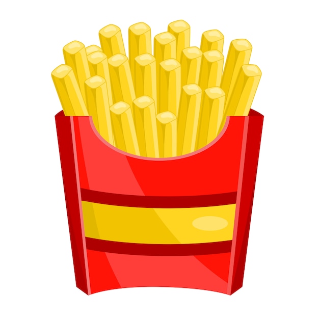 Vector paquete de papas fritas