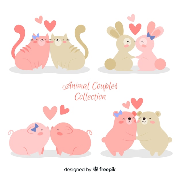Paquete parejas animales monos san valentín