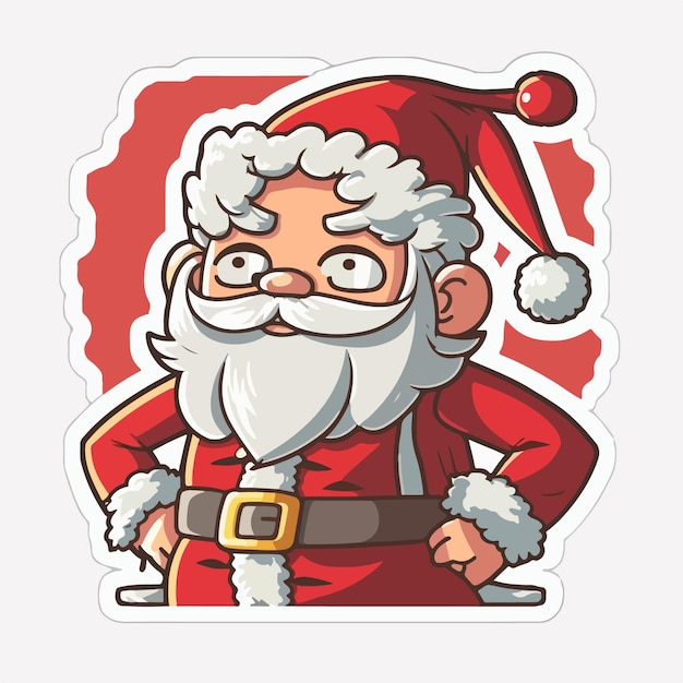 Paquete de pegatinas de dibujos animados de santa navideños Paquete de pegatinas de santa navideños Colección de invierno