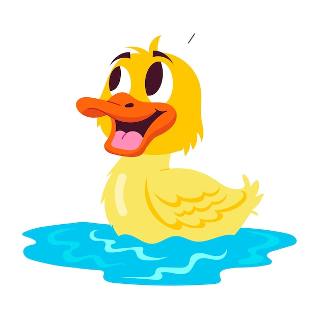 El paquete de pegatinas planas de patito lindo