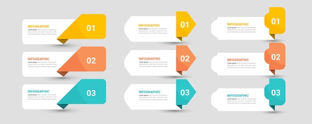 Paquete de plantilla de elementos de infografía.
