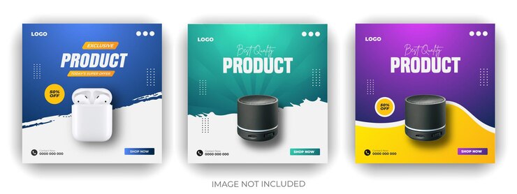 Vector el paquete de productos del viernes negro tiene plantillas de redes sociales superiores