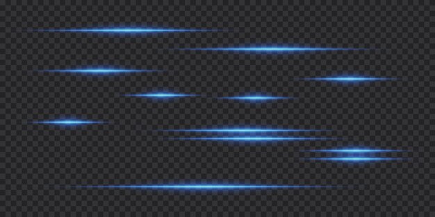 Paquete de rayos láser de luz de deslumbramiento horizontal azul