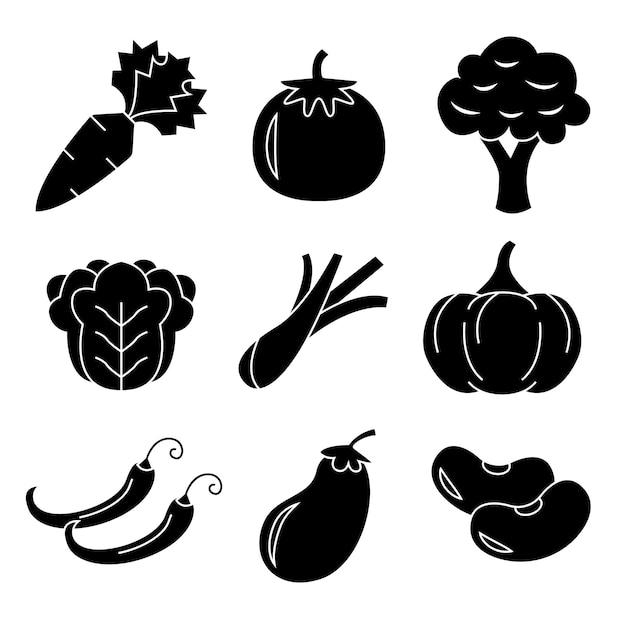 Vector paquete de relleno de verduras