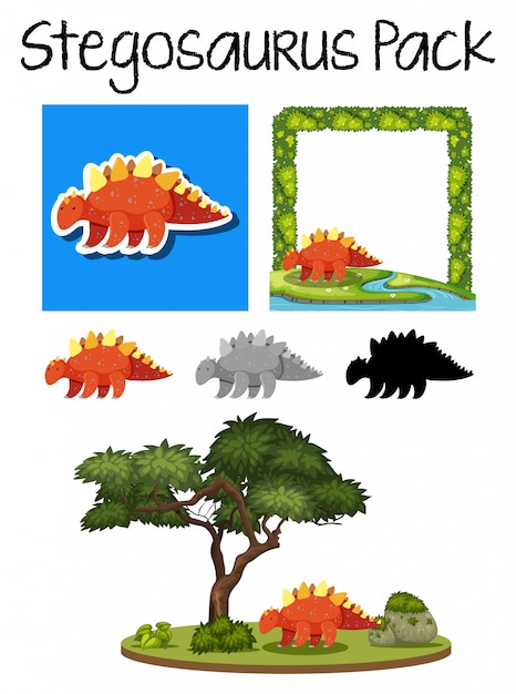 Un paquete de stegosaurus