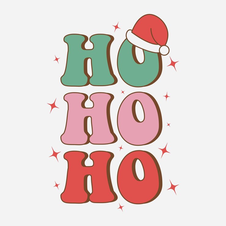 Vector el paquete de sublimación de navidad retro groovy ho ho ho