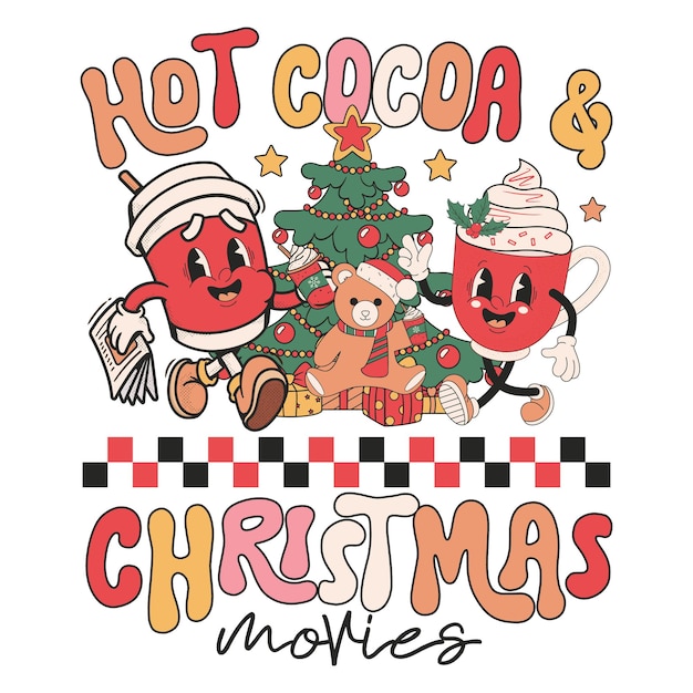 Paquete de sublimación PNG de Navidad retro