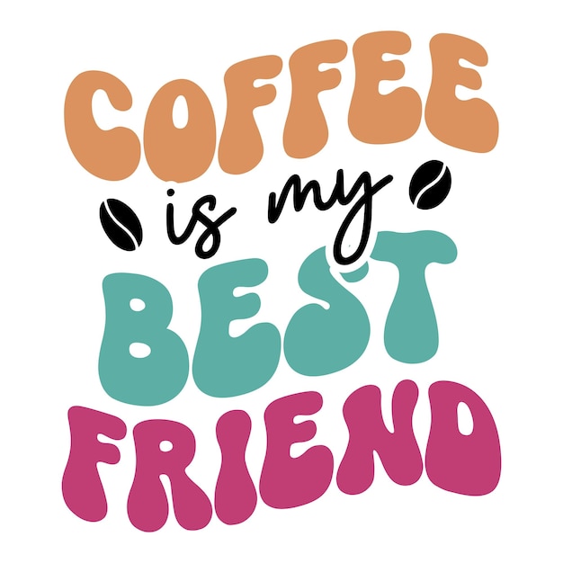 Paquete SVG de café retro Paquete SVG de café Café divertido SVG Cafeína Reina Amantes del café Café