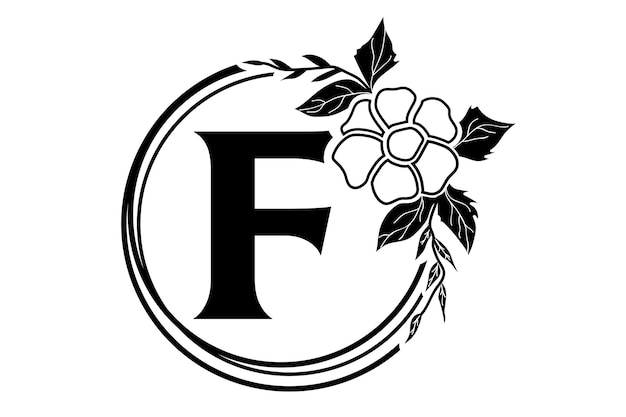 Paquete Svg de monograma del alfabeto de flores