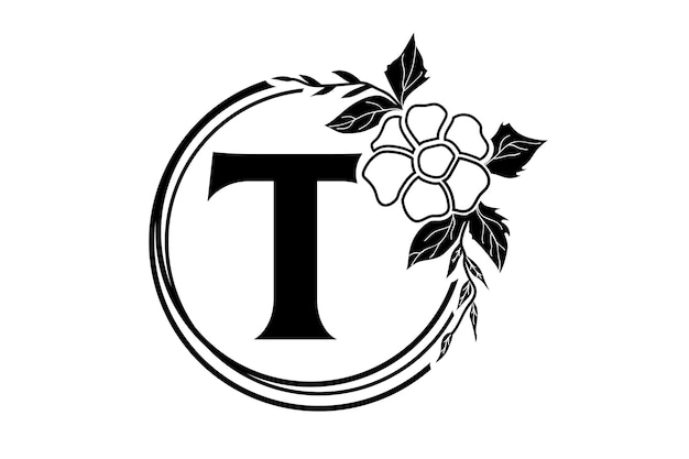 Paquete Svg de monograma del alfabeto de flores