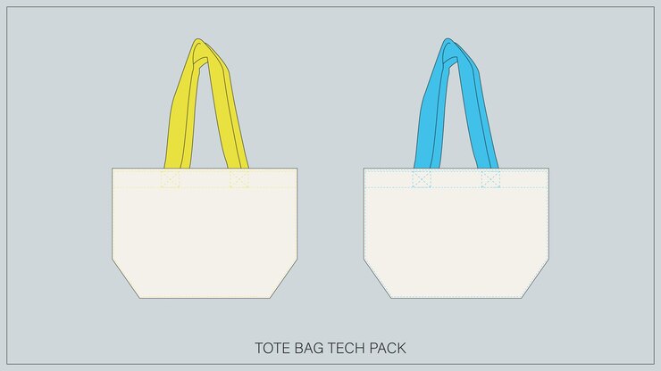 Vector el paquete de tecnología de tote bag