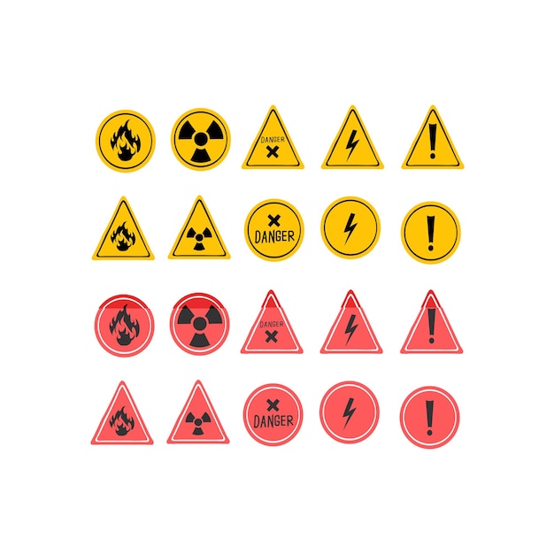 paquete de vector de alerta de seguridad química