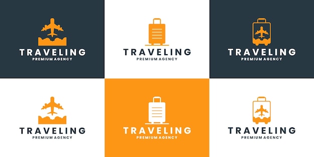 Paquete de vector de diseño de logotipo de viaje