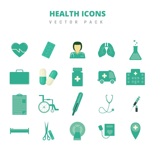 Paquete de vectores de iconos de salud