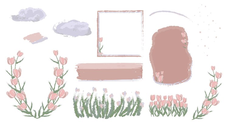 Paquete de vectores de tulipanes
