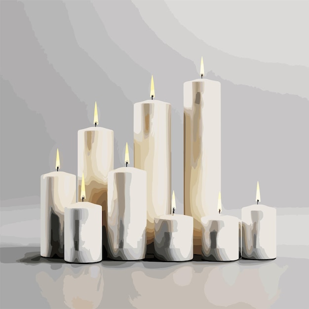 paquete de velas de acuarela Vela de cumpleaños colorida