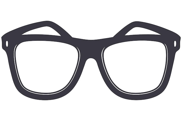 Un par de anteojos con un par de gafas redondas y un diseño de arte vectorial de gafas de sol